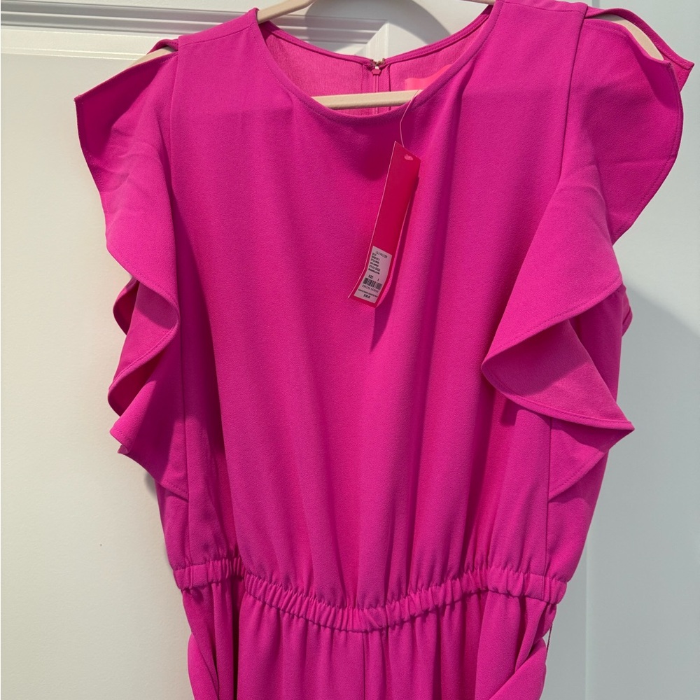Lilly Pulitzer Vibrant Pink Ruffle Jumpsuit